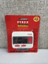 Vintage Pyrex Digital Timer 2002 White Model #16519 Package Battery NEW picture