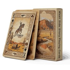 Vintage Cowboy Poker Cards Durable WesternThemed Deck for Fun Collectibles picture