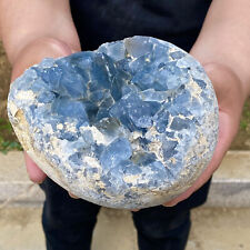 4.73LB Natural and beautiful blue white crystal cave mineral sample picture