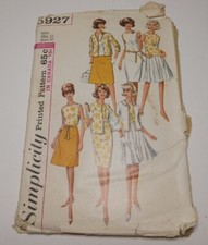 Simplicity's 1965 Dress/Skirt Sew Pattern #5927 Size 12 picture