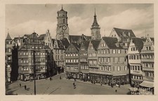 Postcard Stuttgart (70173), marketplace with collegiate church, unused picture