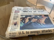 Arizona Republic Newspaper September 16 2001 The Pages Are There We,re At War picture