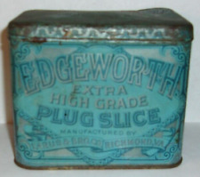 Vintage EDGEWORTH Extra High Grade Plug Slice Tobacco Tin Richmond VA picture