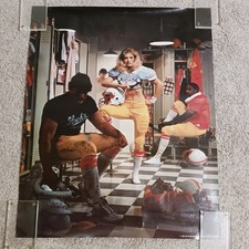 1983 Stroh's Beer Poster Football Vintage Advertising Size 24x30 Locker Room  picture