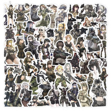 60 Pack Sexy Military Anime Girls Cartoon Decal Set Gun Cute Waifu Camo Beauty picture