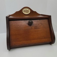 Vintage Wooden PFALTZGRAFF Village Brown Flip Down Countertop Bread Box picture