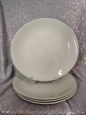 Set of 4 - Johnson Brothers Green Cloud 10 1/4 inch Dinner Plates Vintage picture