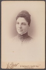 Pretty dark-haired young woman cabinet by Miller: Haverhill MA picture