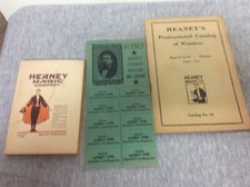 Antique Heaney World’s Magician Show Ticket Card & Heaney’s Magic Catalogs picture
