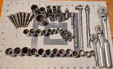 Craftsman Mixed Socket Ratchet Breaker Bar Tool Lot SAE Metric picture