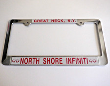 NOS North Shore INFINITI GREAT NECK NY Dealer LICENSE PLATE FRAME Nissan Datsun picture