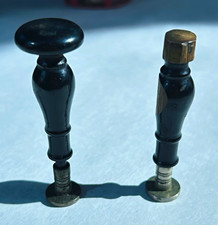 2 Vintage Handheld Wax Seal Stamp Handles Tools Black Handles Set of 2 picture