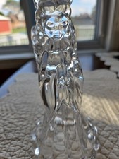 Art Glass clear Angel lead crystal candleholder. 7 1/2