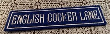 Handmade Needlepoint Street Sign ENGLISH COCKER LANE Spaniel Dog Lover Gift  picture