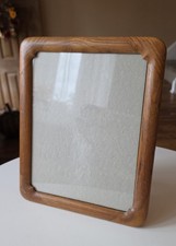 Vintage Fetco Solid Teak Wood 8x10 Frame With Distinctive Rounded Corners picture
