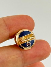 Vtg Whirlpool Employee Service Award Tie Tack Pin Whirlpool 10K Gold Red Stone picture