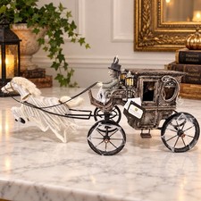 NWT Katherine's Collection Gone Batty Ghostly Horse & Carriage ~3’ft Glo-N-Dark picture