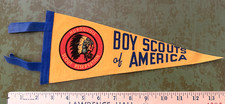 VTG 1960s HUROQUOIS RESERVATION Boy Scout Felt Camp PENNANT Flag BSA Scouting picture