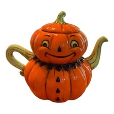 Johanna Parker Jack-O-Lantern Pumpkin Teapot picture