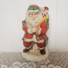 Vintage Santa Father Christmas Plodding Through Snow Ceramic Figurine picture