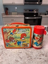 1972 Woody Woodpecker Lunch Box & Thermos * Vintage * Lunchbox kit * VERY GOOD * picture