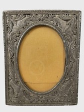 Antique Tungsten Steel Ornate Silver PICTURE FRAME. For 3 1/2x5” Photo. Numbered picture