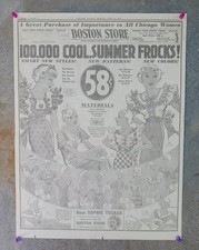 1933 Chicago Boston Store Summer Frocks Newspaper Ad Sophie Tucker WGN picture