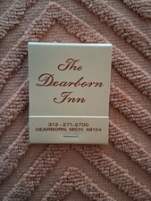 FULL MATCHBOOK COVER - THE DEARBORN INN - MICHIGAN - TENNIS COURTS,pools, New. picture