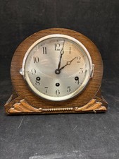 Antique 1930s Westminster Chime Mantel Clock 3 Train Art Deco Foreign Key picture