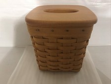 1997 Vintage LONGABERGER Tissue Basket With Lid Used picture