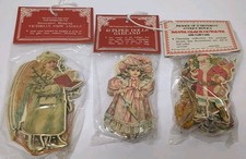 VTG Set Of (3) NIP 1984/86 Merrimack Angels/Santa Die Cut Xmas Orn & Garland picture