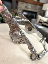 EARLY 1970's SIGNED VOGT WESTERN HEAVILY ENGRAVED SHOW BIT ACORN PATTERN picture