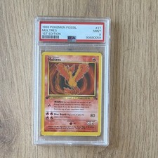 Pokemon TCG Moltres Fossil 1999 #27 1st Edition Holo English PSA 9 picture