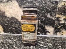 1950s Vintage Amber Glass Pharmaceutical Bottle picture