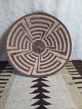 Large Vintage Hand Coiled Southwestern Basket Wall Plaque 20