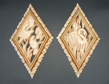 Vintage MCM 1973 Burwood Products 521-1 Swan & 521-3 Dove Wall Hanging Décor picture