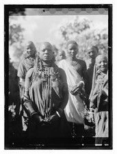 Photo:Africa 1936 African tribe portrait negative print picture