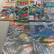 Vintage Mixed Lot Comic Books Single Issues Superman Batman Hulk Thor Joker picture