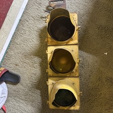 VINTAGE  60s ALL ORIGINAL CROUSE HINDS TRAFFIC LIGHT picture