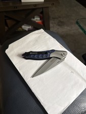 Sigma Folding Pocket Knife 440 Stainless Steel Blue Black picture