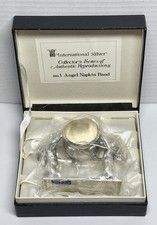 VTG International Silver No 1 Angel Napkin Ring Cherubs Meriden Britannia picture
