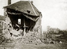A ruined house Bapaume France damaged by shelling Allied advance B- Old Photo picture