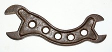 Unmarked 5 Round Holes Orphan Unique Plow Farm Implement Wrench Tool Old Antique picture