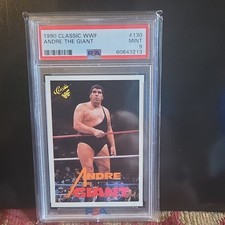 Classic 1990 Classic WWF Andre the Giant #130 PSA 9 60643213 picture