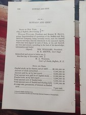 ☆1867 train report BUFFALO  AND ERIE RAILROAD Angola Irving Silver Creek NY picture
