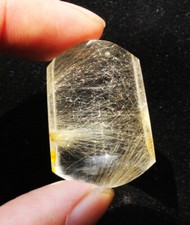 9g Rare NATURAL Clear YELLOW Golden Sun RUTILATED Crystal  Mineral Specimen 1 picture