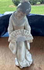 Lladro NAO Porcelain Geisha Girl Fan Figurine Retired Made Spain picture