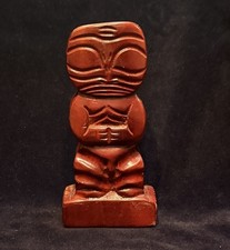 Vintage Hand Carved Tiki Souvenir Mail Holder Polynesian / the Marquesas Islands picture