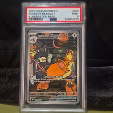 Pokémon DRI EN Team Rocket's Raticate 202/182 Illustration Rare PSA 9 ENG picture