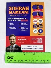 New York Mayoral Candidate  Zohran Mamdani Democrat For Mayor NYC Flyer picture